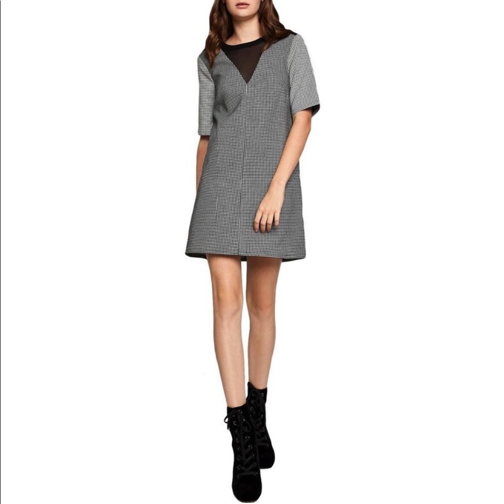 NWT BCBGeneration Black White Checkered Shift Dress. Size XXS